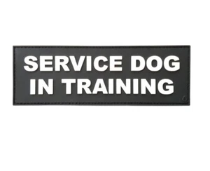 LEGEEON K9 Harness SERVICE DOG IN TRAINING K-9 PVC Rubber 3D Hook Loop Patch - Picture 1 of 1