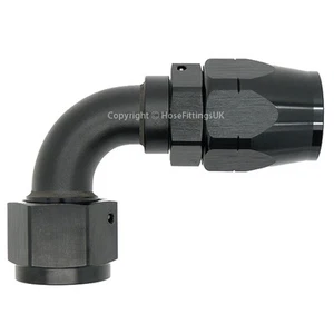 1/2 BSP BLACK 90 Degree Swivel to AN-10 Oil Sandwich Plate Mocal Hose Fitting - Picture 1 of 2
