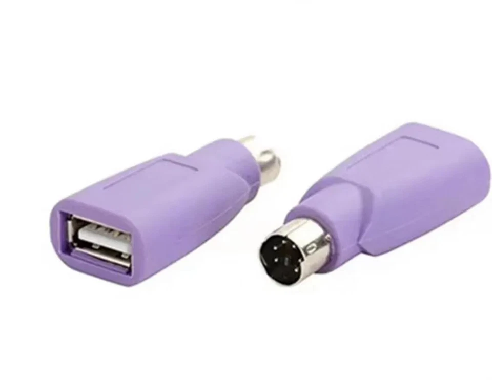 PS/2 Male to USB Female Keyboard Mouse Adapter For Cable Lead PS2 6 Pin Mini DIN - Image 1 of 1