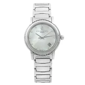 Charriol Parsii 33mm Steel Diamond White MOP Dial Quartz Watch P33S2.920.001 - Picture 1 of 7