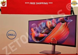 **BRAND NEW** Dell S3422DW 34 Inch 100Hz Curved WQHD Monitor Silver - Picture 1 of 4