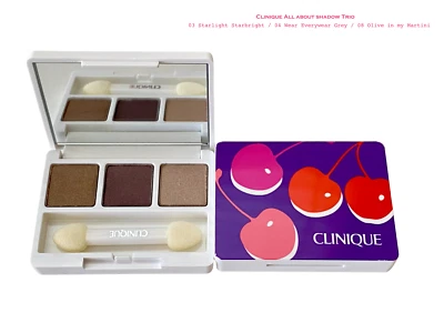 Clinique All About Shadow Trio 03 Starlight, 04 Wear Everywhere, 08 Olive 0,07 oz Foto 1 de 4