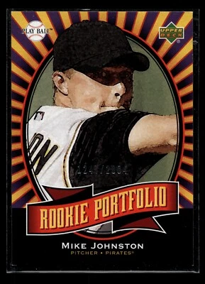 2004 Upper Deck Play Ball Rookie Portfolio Mike Johnston #154 Pirates /2004 - Image 1 of 2