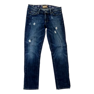 Jeans Paige Skyline alla caviglia taglia 30 blu pantaloni invecchiati donna denim - Foto 1 di 6