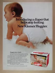 1978 Kleenex HUGGIES Diapers 'Introducing' vintage print Ad - Picture 1 of 1