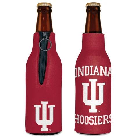Indiana Hoosiers 12oz Two Sided Bottle Cooler [NEW] NCAA Can Holder Foam Koozie Cover
