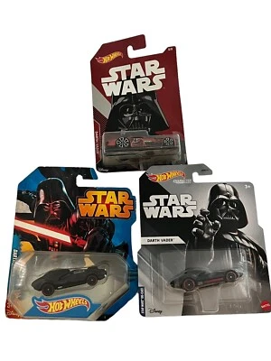 Hot Wheels Star Wars Darth Vader Lot of 3 Die Cast Cars New - Image 1 of 4
