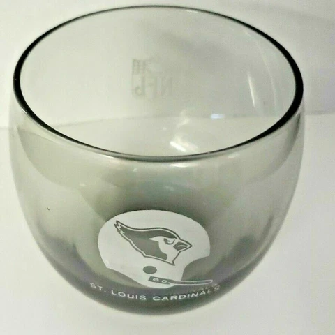 Vintage 70's St Louis NFL Cardinals Football Highball Glass Rocks Barware Cover