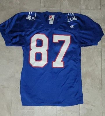 Camiseta deportiva juvenil vintage de los New England Patriots de la NFL 87 Rawlings grande hecha en Estados Unidos Foto 1 de 4