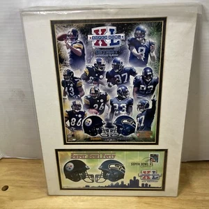 Super Bowl XL Pittsburgh Steelers Seattle Seahawks Fotoabdeckung versiegelt Neu - Bild 1 von 4