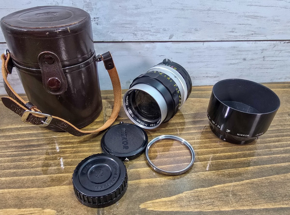 Nikkor Camera Lenses 105mm Focal f 2 5 Maximum Aperture for