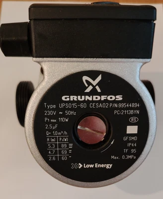 Grundfos UPS 15-60 Domestic Circulating Pump 1 Inch BSP - Image 1 of 4