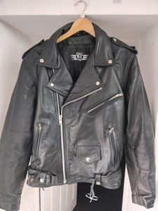 Chaqueta de cuero GTH talla UK XL - Imagen 1 de 5