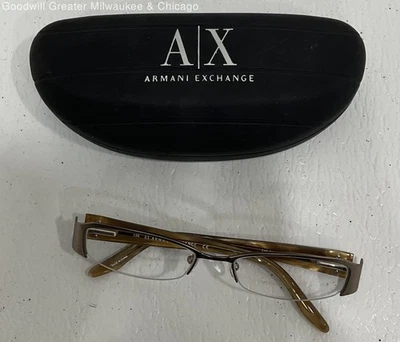 Anteojos Armani Exchange para mujer marrón liso rectángulo semi sin montura Foto 1 de 4