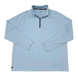 Untuckit Sweater Mens Size XXL Blue Loxton 1/4 Zip Pullover Sweater Thin Stretch - Picture 1 of 9