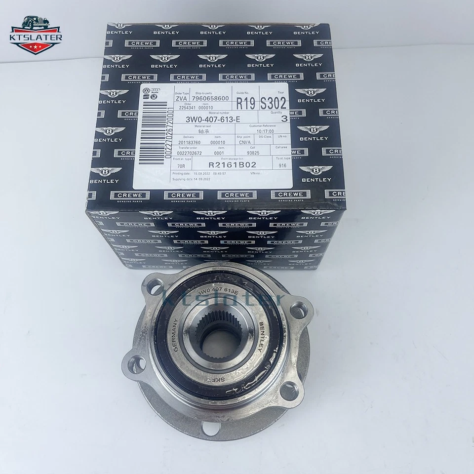 3W0407613E Wheel Hub & Bearing Unit For Bentley Continental Gt Gtc Flying Spur Foto 1 de 4