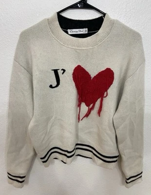 Christian Dior Je T'aime Mujer Sudadera Con Logo Corazón Suéter Talla S (6) Foto 1 de 4