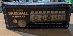 Baseball Hanukkah Menorah - Chanukah Jewish Hanukah Holiday Gift - Sports - Picture 1 of 4