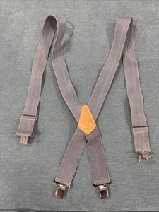 De colección Nicholas No. 116 Tirantes Gris Resistente 2" Grueso Ajustable HECHO EN EE. UU. - Imagen 1 de 16