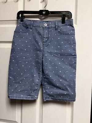 024-002 Children's Place Girls Jean Shorts Size 14 Slim Skimmer Pant Court Dot - Image 1 of 4