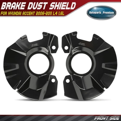 2x Protector antipolvo de freno delantero izquierdo y derecho para Hyundai Accent 2006-2011 L4 1,6 L Foto 1 de 4