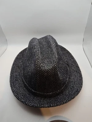 Dorfman Pacific Vintage Gris Espiga Fedora Mezcla Lana Para Hombre Grande Foto 1 de 4