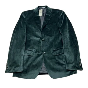 Alfani Velvet Sport Coat Mens 36R 36 Forest Green Stretch NEW - Picture 1 of 10