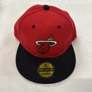 Herren New Century Miami Heat schwarz rot Baseball Mütze SnapBack Cap - Bild 1 von 7