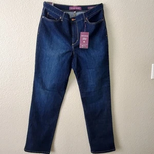 Neu mit Etikett Gloria Vanderbilt Amanda Damenjeans Größe 12 durchschnittlich schmal zulaufende Beine - Bild 1 von 7