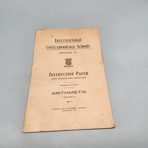 Vintage 1897 International Correspondence Schools Arithmetic Fractions Exam - Picture 1 of 5