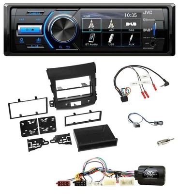 JVC Bluetooth Lenkrad USB DAB Autoradio für Mitsubishi Outlander aktiv 2007-2012 - Bild 1 von 4