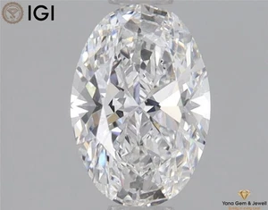 IGI Certified 1.00 Carat Oval Shape E Color VS1 Clarity CVD Lab Grown Diamond - Picture 1 of 10