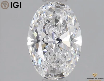 IGI Certified 1.00 Carat Oval Shape E Color VS1 Clarity CVD Lab Grown Diamond - Image 1 of 4