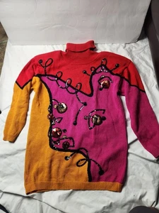 Vintage 90er IB Diffusion Abstract Pullover Damen Mehrfarbig Größe S - Bild 1 von 12