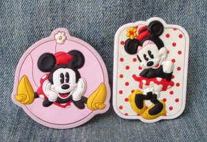 Juego de 2 imanes de clip 3d Disney Minnie Mouse recuerdo refrigerador MB27 - Imagen 1 de 3