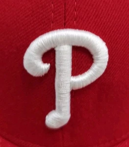 Vintage Philadelphia Phillies New Era 59Fifty Hat Fitted Size 7 1/2 Red Wool Cap - Picture 1 of 17