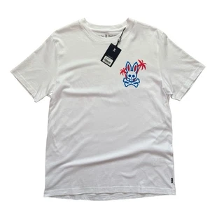 Camiseta Psycho Bunny Los Angeles Gráfica Blanca Talla M 100% Algodón Pima Nueva con Etiquetas - Imagen 1 de 10