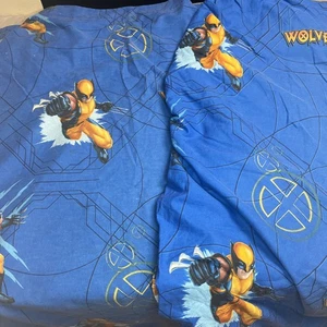 Marvel 2009 X-Men Wolverine Twin 1 lenzuolo con angoli e 1 piatto - Foto 1 di 12