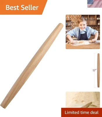 Коническая 17-дюймовая деревянная скалка - идеально подходит для теста, помады и выпечки - Изображение 1 из 4