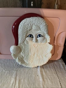 Vintage Santa Claus Ceramic Platter Atlantic Mold Handmade - Picture 1 of 2