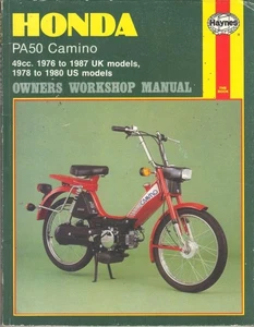 HONDA PA50 CAMINO,DELUXE,SPORT DX,VL,VLS,VLM,VCH,MOPED HAYNES MANUAL 1976-1987 - Picture 1 of 1