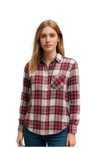 Ava & Viv leichtes kariertes Damen Flanellhemd mit Knopfleiste Größe XL - Bild 1 von 12