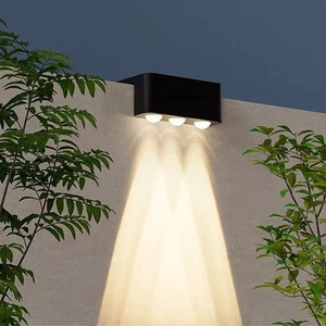 Luces de Pared Solares Exterior Impermeable Jardín Iluminación Patio Cerca Camino Exterior - Imagen 1 de 18