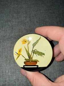 Vintage Carters Ideal Typewriter Ribbon bird of paradise Tin - Empty - Picture 1 of 2