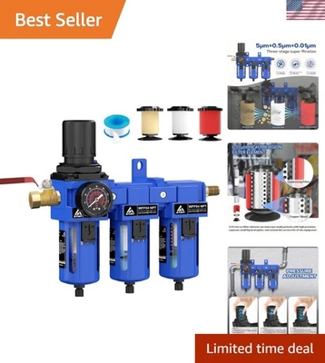 Three-Stage Air Dryer System with 1/2" NPT & Micron Filters - Elite Performance - Image 1 of 4