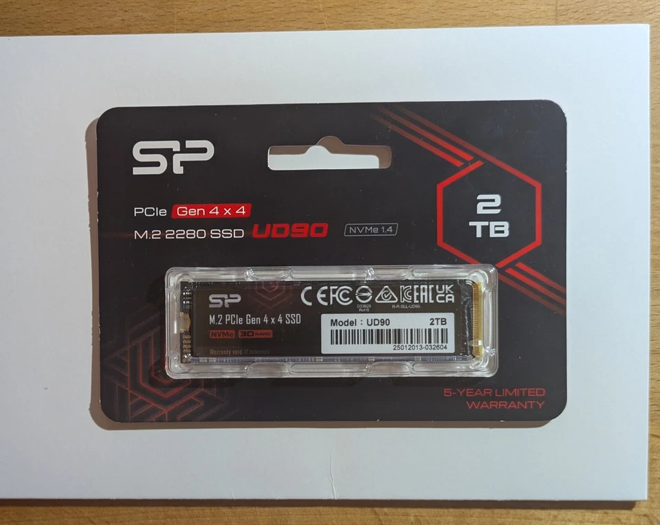 Silicon Power UD90 2TB NVMe PCIe Gen4x4 M.2 2280 Internal SSD – Up to 5000MB/s - Image 1 of 1