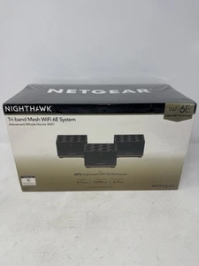 NETGEAR Nighthawk MK93S AXE5700 Tri-Band Mesh WiFi 6E System Free Shipping NEW - Picture 1 of 3