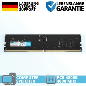 8 GB RAM DDR5 PC5-4800B-UA0-1010-XT 4800 MHz DIMM 1Rx16 1,1 V CL40 senza buffer - Foto 1 di 1