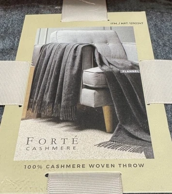Dawson Forte Cashmere Throw marrón 76,5 pulgadas por 57 pulgadas nuevo en bolsa sellada Foto 1 de 2