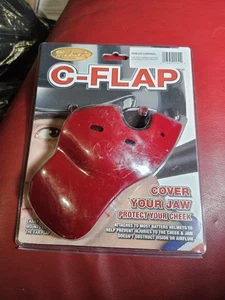 Markwort C-Flap protezione mascelle e guance batterie destrorse rosso cardinale NUOVO - Foto 1 di 2